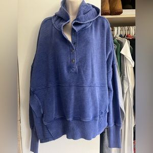 NWT Free People solid honey dove pullover African violet price firm Large